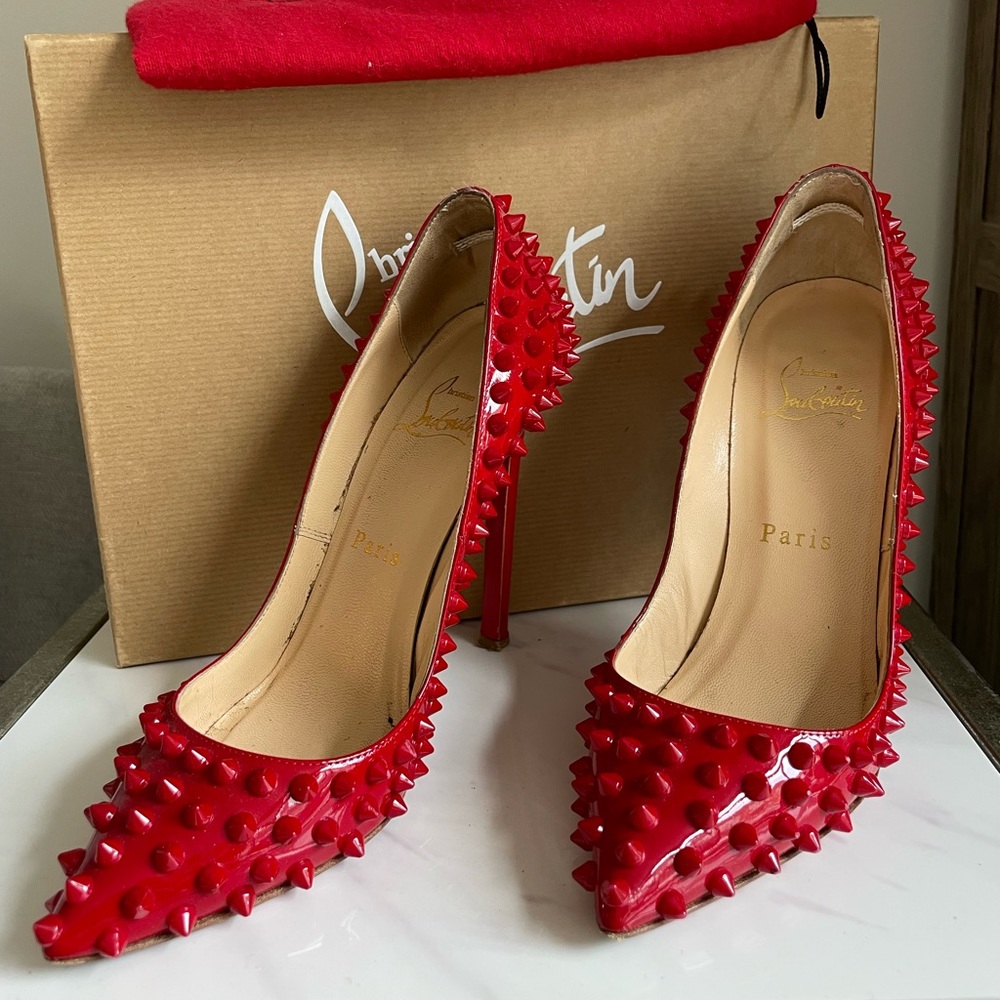 Christian Louboutin Red Spike Pumps